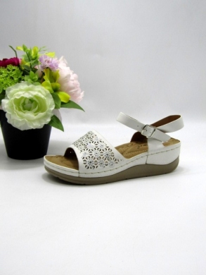 Sandały damskie na koturnie (36-41) 8-129 WHITE