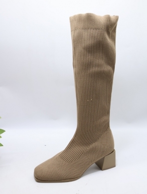 Kozaki damskie na obcasie (36-41) 8585 KHAKI