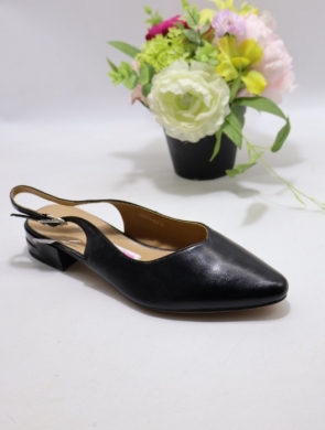 Sandały damskie na płaskim (36-41) P-322-1 BLACK-SKÓRA