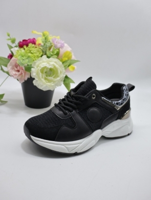 Buty sportowe damskie na płaskim (37-40) SJ2162-1 BLACK