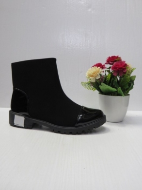 Botki damskie ocieplane na płaskim (36-41) 6626ZM-1 BLACK