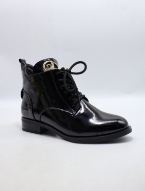 Botki damskie ocieplane na płaskim (36-41) 2637-2 BLACK