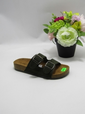 Klapki damskie na płaskim (36-41) 7KL 802 KHAKI