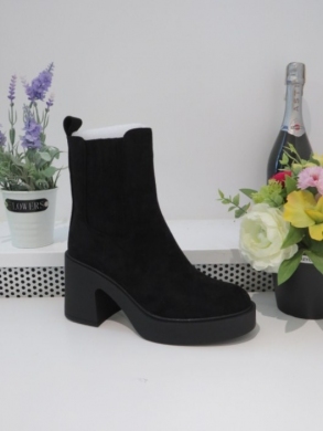 Botki damskie na obcasie (36-41) 9527 BLACK