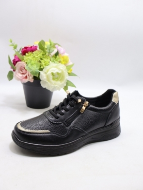 Buty sportowe damskie na płaskim (36-41) BK616 BLACK