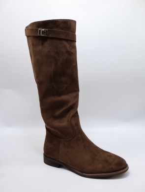 Kozaki damskie ocieplane na płaskim (36-41) 88-2 BROWN