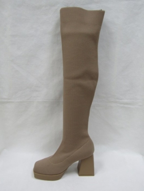 Kozaki damskie na obcasie (36-41) NS295 KHAKI