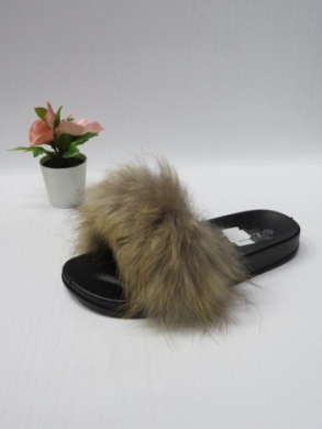 Klapki damskie z futerkiem (36-41) 737 CAMEL