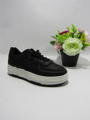 Buty sportowe damskie na płaskim (36-41) 28521 BL/WHITE