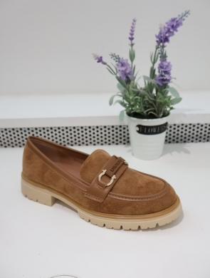Mokasyny damskie na płaskim (36-41) 333-329 CAMEL