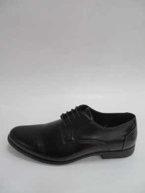 Półbuty męskie -skórzane (46-48) EXC 428 BLACK/BLACK