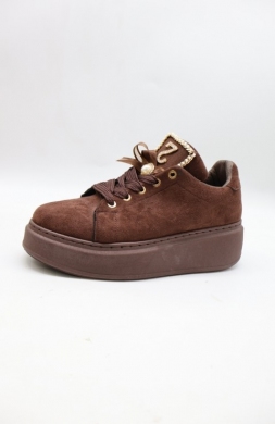 Buty sportowe damskie na płaskim (36-41) GA8813 COFFE