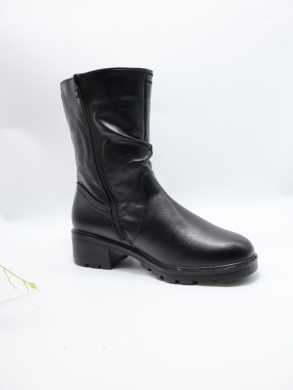 Botki damskie ocieplane na obcasie (37-42) 3110 BLACK