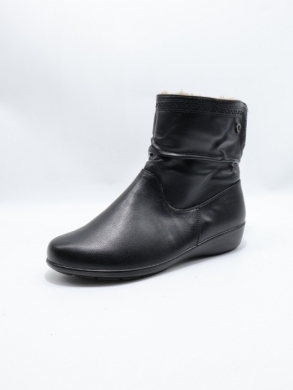 Botki damskie ocieplane na płaskim (37-42) 5155 BLACK