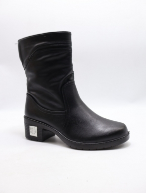 Botki damskie ocieplane na obcasie (36-42) 7110-21 BLACK