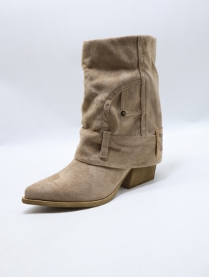 Botki damskie na obcasie (36-41) RQ526 KHAKI