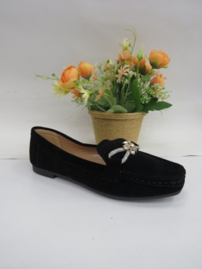 Mokasyny damskie na płaskim (36-41) GO-110 BLACK