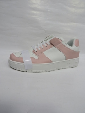 Buty sportowe damskie na płaskim (36-41) 2403-27 WH/PINK
