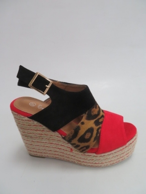 Sandały Damskie na koturnie (36-41) 009 RED