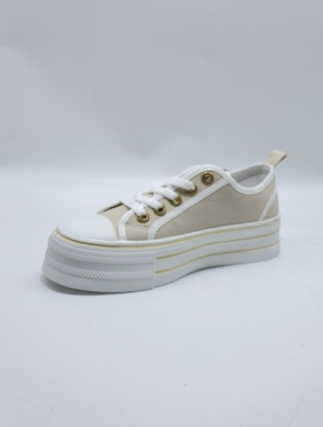 Trampki damskie na płaskim (36-41) AA60 BEIGE