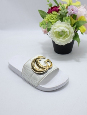 Klapki damskie na płaskim (37-41) 3308-2 WHITE