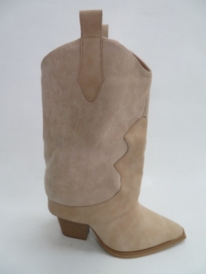 Kozaki damskie jesienne na obcasie (36-41) DE311 BEIGE