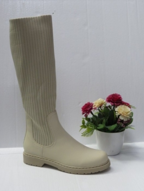 Kozaki damskie na płaskim (36-41) HB182 BEIGE