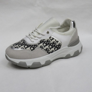 Buty sportowe damskie na płaskim (36-41) 19312 WHITE