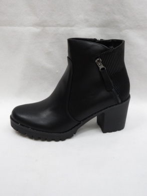 Botki damskie ocieplane na obcasie (36-41) H030 BLACK