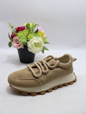 Buty sportowe damskie na płaskim (36-41) 24898 KHAKI
