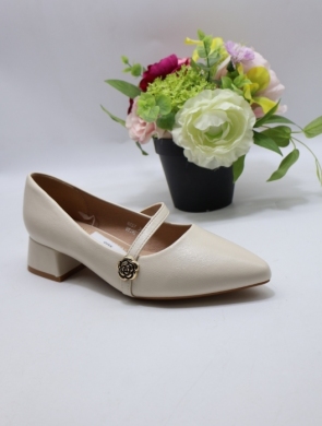 Czółenki damskie na obcasie (36-41) 6537 BEIGE
