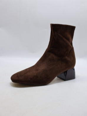 Botki damskie na obcasie (36-41) NN637 BROWN