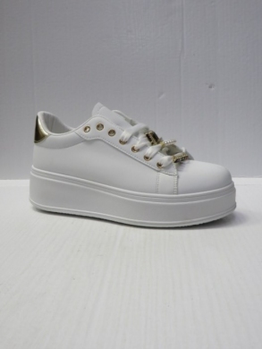 Buty sportowe damskie na koturnie (36-41) ABO-1790 WHITE/GOLD