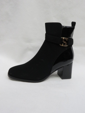 Botki damskie ocieplane na obcasie (36-40) 0-513 BLACK