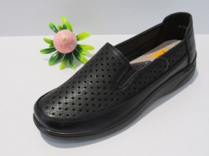 Półbuty damskie na płaskim (36-41) 22T005 BLACK