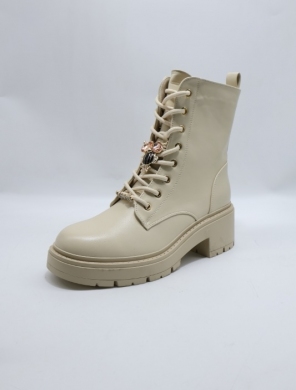 Botki damskie ocieplane na obcasie (36-41) AM7523 BEIGE