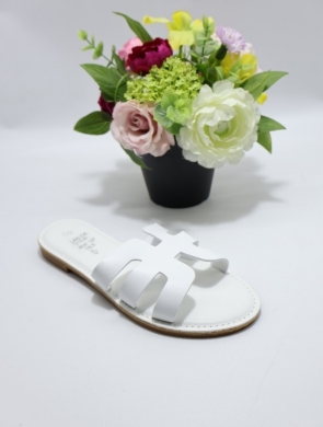 Klapki damskie na płaskim (36-41) C2176 WHITE