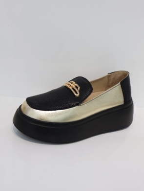 Półbuty damskie na płaskim (36-41) GD-LX1073E BL/GOLD
