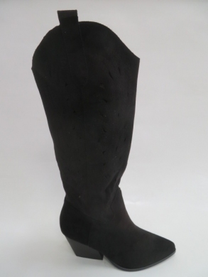 Kozaki damskie jesienne na obcasie (36-41) 8576 BLACK