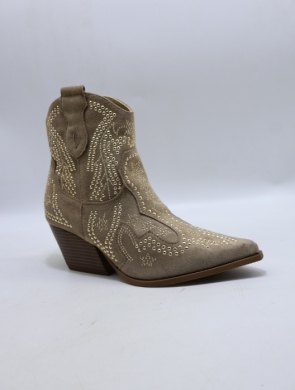 Botki damskie na obcasie (36-41) 9676a khaki