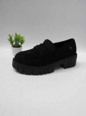 Mokasyny damskie na koturnie (36-41) UK132 BLACK