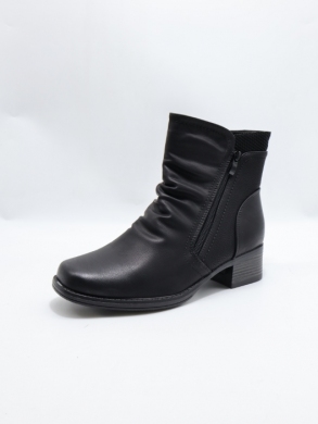 Botki damskie ocieplane na obcasie (37-42) 2040-2 BLACK