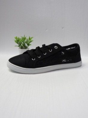 Tenisówki damskie (36-41) 11093-1 BLACK/WHITE