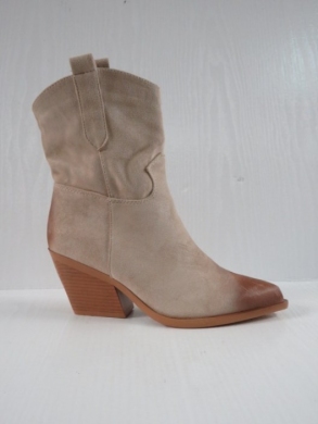 Kozaki damskie na obcasie (36-41) 8834 BEIGE