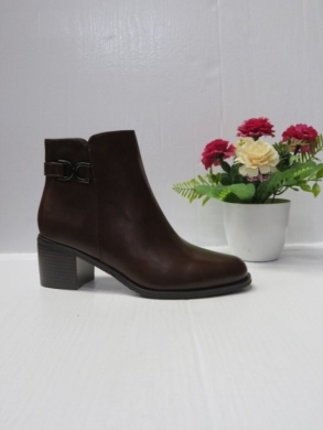 Botki damskie ocieplane na obcasie (36-41) CHC265 BROWN