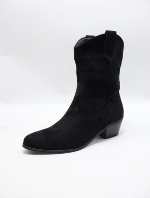 Botki damskie na obcasie (36-41) 22088-01 BLACK