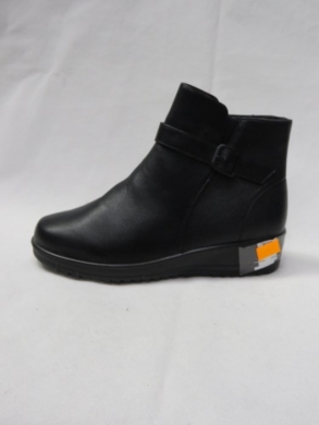 Botki damskie ocieplane na płaskim (39-43) DW33-3 BLACK