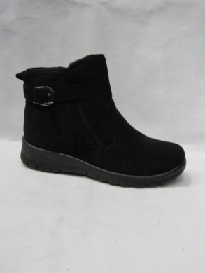 Botki damskie ocieplane na płaskim (36-41) T1323-1 BLACK