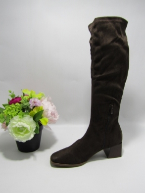 Kozaki damskie na obcasie (36-41) 9570A-1 BROWN