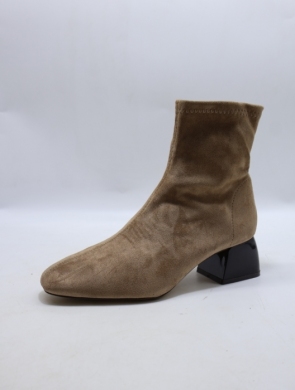 Botki damskie na obcasie (36-41) NN637 KHAKI
